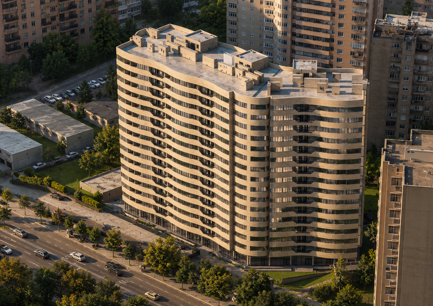 Abovyan N1 aerial architectural view