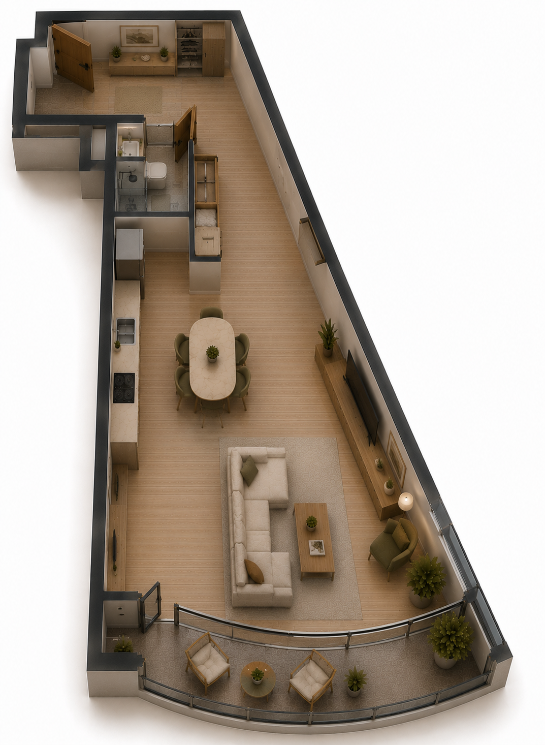 46.1 m² floor plan