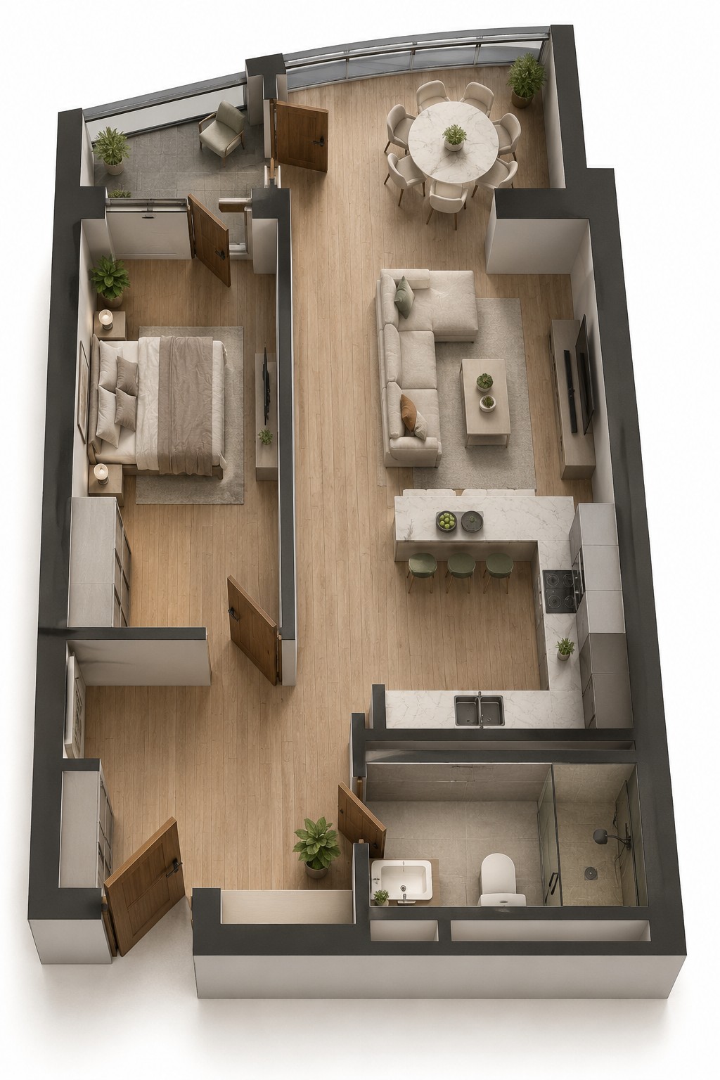 60.1 m² floor plan